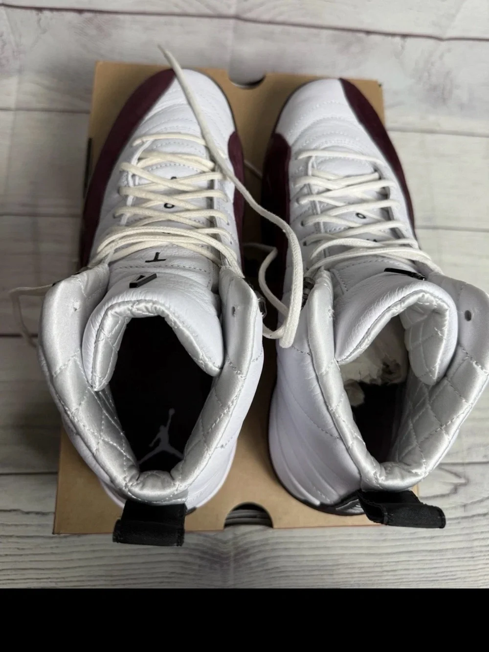 Air Jordan 12 Retro SP A Ma Maniére White Burgundy Size 11W / 9.5M DV6989-100